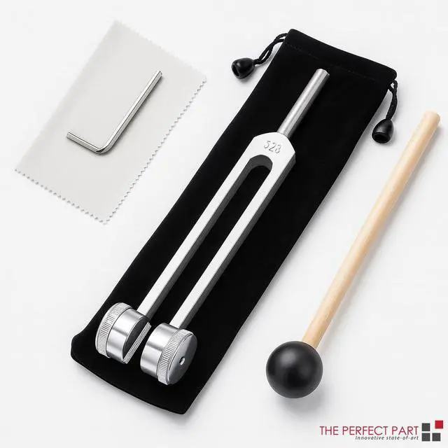 Alt view image 3 of 7 - 128Hz Healing Tuning Fork with Silicone Hammer Sound Therapy Musical Instrument