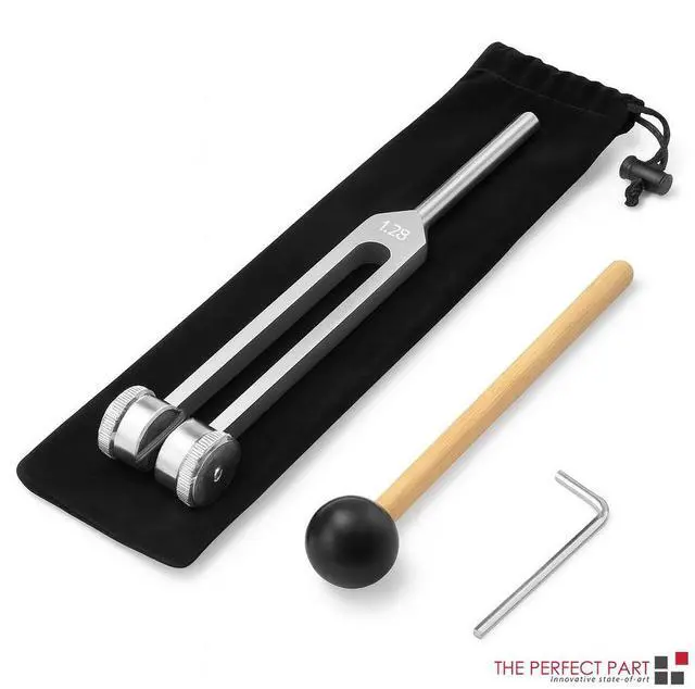 Alt view image 4 of 7 - 128Hz Healing Tuning Fork with Silicone Hammer Sound Therapy Musical Instrument