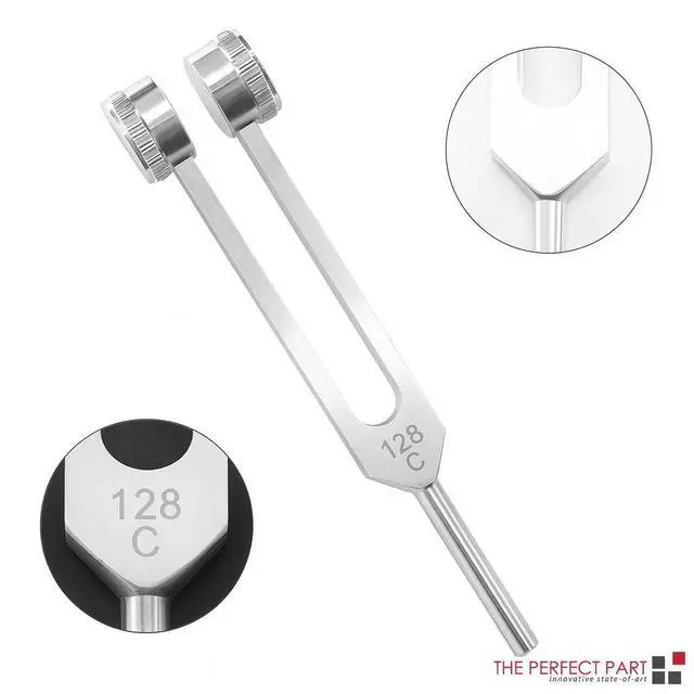 Alt view image 5 of 7 - 128Hz Healing Tuning Fork with Silicone Hammer Sound Therapy Musical Instrument