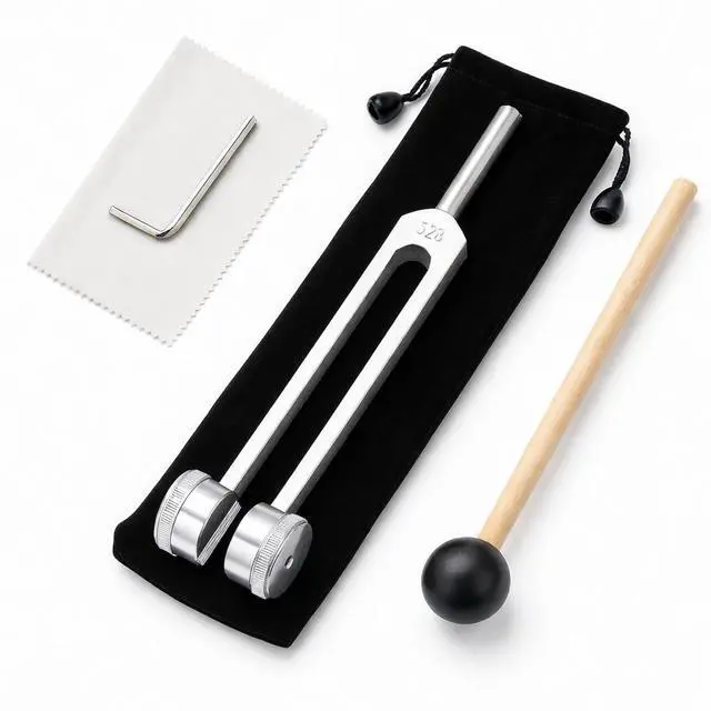 Main image of 128Hz Healing Tuning Fork with Silicone Hammer Sound Therapy Musical Instrument