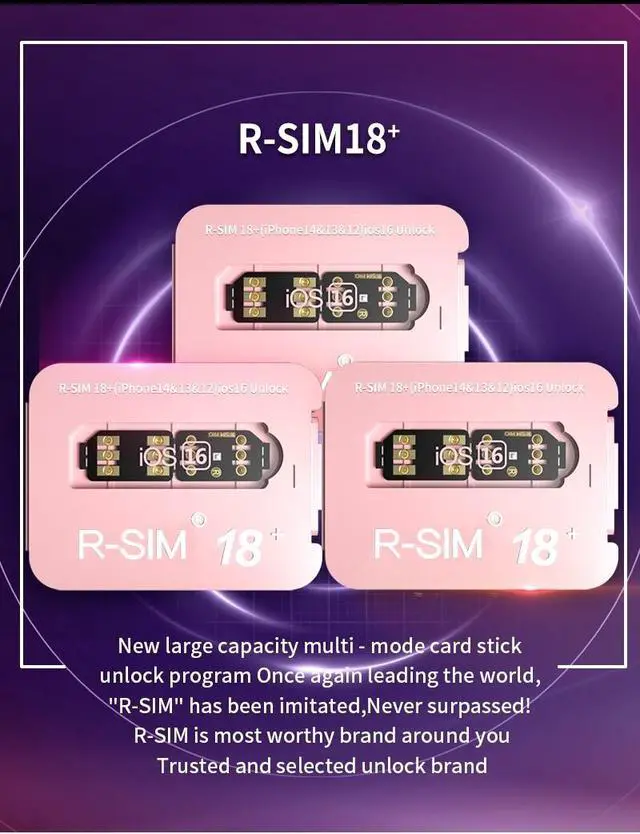 Alt view image 4 of 7 - R-SIM18+ RSIM 18+ Nano Unlock Card For iPhone 14 Plus 13 12 11 Pro Max XR iOS 16