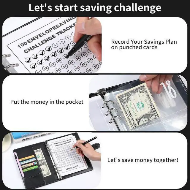 Alt view image 5 of 7 - 100 Envelope Challenge Budget Planner $5,050 Money Saving Cash Challenge Book