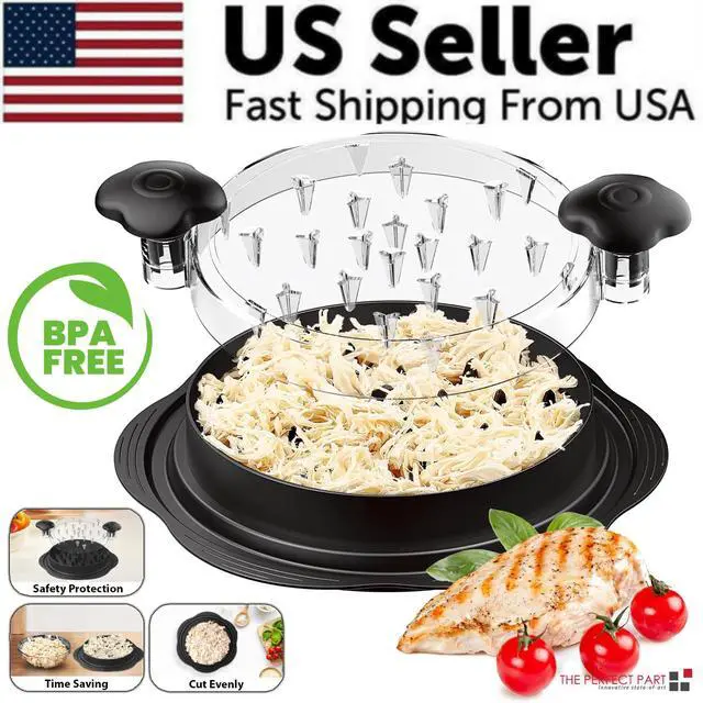 Alt view image 2 of 7 - Large Chicken Shredder Tool Twist Meat Shredding Grinder Handles Non-Slip No BPA