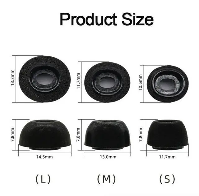 Alt view image 3 of 7 - Replacement Ear Tips For Apple Airpods Pro Memory Foam Tips Airpod Pro - 3 Pairs