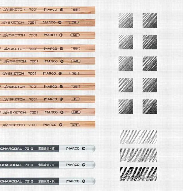 Alt view image 7 of 7 - 29PCS Professional Drawing Artist Kit Set Pencils And Sketch Charcoal Art Tools