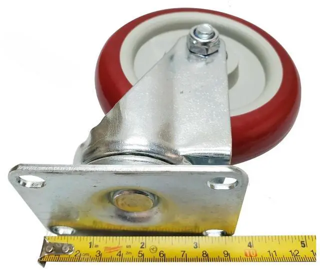 Alt view image 3 of 7 - 4 Pack 5 Inch Caster Wheels Swivel Plate Polyurethane Wheels Heavy Duty Wheels