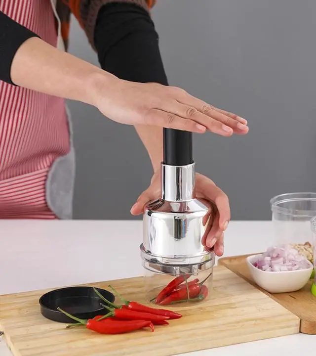 Alt view image 5 of 7 - Vegetable Fruit Salad Onion Garlic Food Hand Chopper Cutter Slicer Peeler Dicer