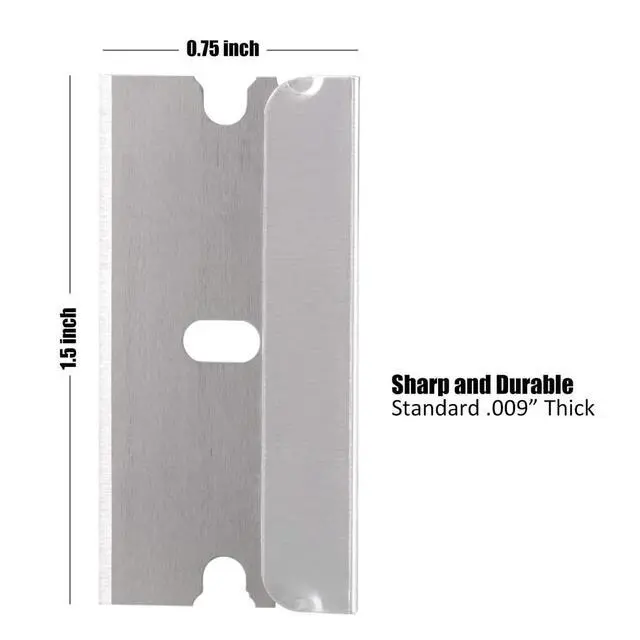 Alt view image 3 of 7 - 100 PCS Razor Blades Single Edge Extra Sharp Heat Treated Safety Knife Scrapers