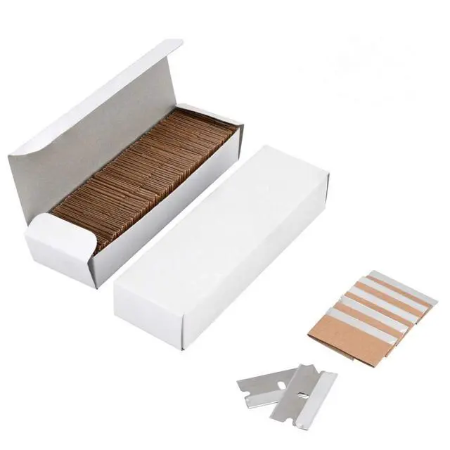 Alt view image 6 of 7 - 100 PCS Razor Blades Single Edge Extra Sharp Heat Treated Safety Knife Scrapers
