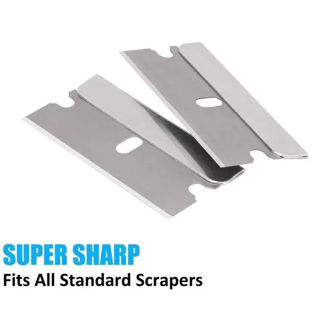 Alt view image 7 of 7 - 100 PCS Razor Blades Single Edge Extra Sharp Heat Treated Safety Knife Scrapers