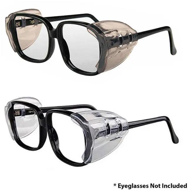 Main image of 2 Pairs Side Shields For Eye Glasses Slip On Safety Glasses Shield Universal US
