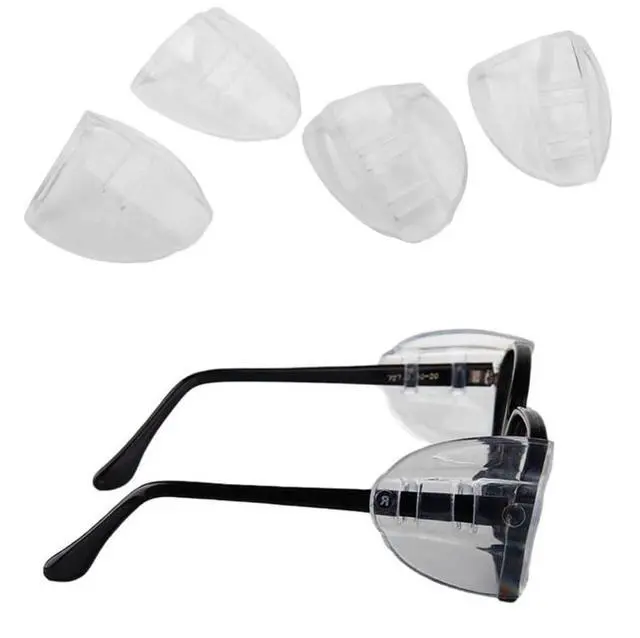 Alt view image 6 of 7 - 2 Pairs Side Shields For Eye Glasses Slip On Safety Glasses Shield Universal US
