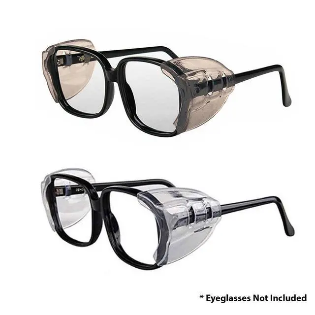 Alt view image 7 of 7 - 2 Pairs Side Shields For Eye Glasses Slip On Safety Glasses Shield Universal US