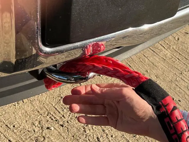 Alt view image 6 of 7 - 1/2" x 24" 65,000LBS Soft Shackle Recovery Rope For SUV Winch Snatch Off Road US