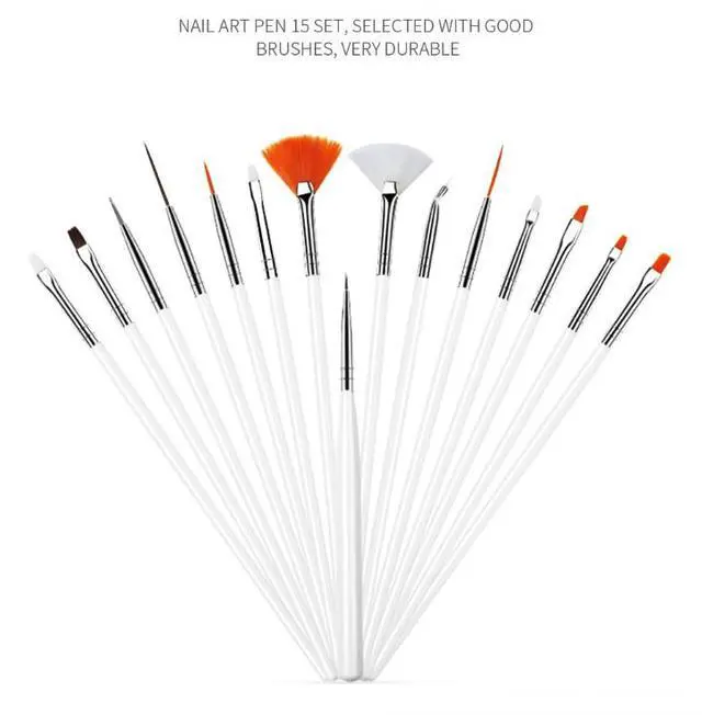 Alt view image 3 of 7 - 20PCS/Set Nail Art Design Dotting Painting Drawing Polish Brush Pen Tools UV Gel