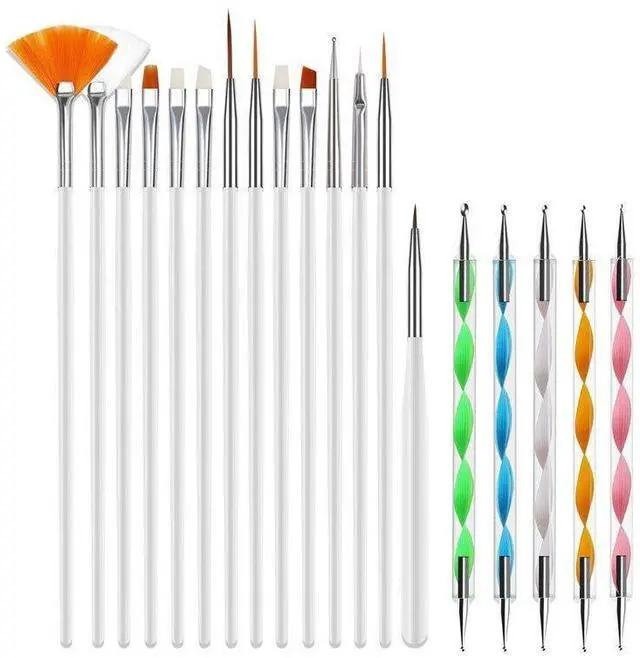 Main image of 20PCS/Set Nail Art Design Dotting Painting Drawing Polish Brush Pen Tools UV Gel