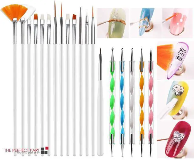 Alt view image 5 of 7 - 20PCS/Set Nail Art Design Dotting Painting Drawing Polish Brush Pen Tools UV Gel