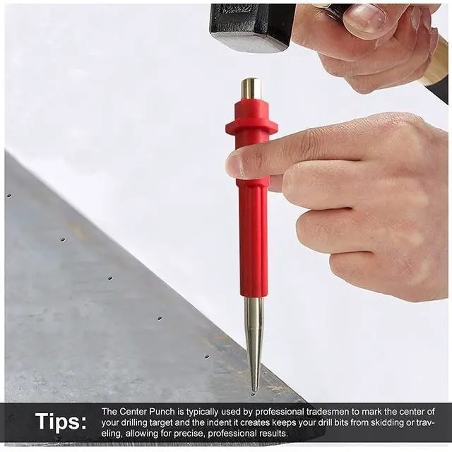 Alt view image 7 of 7 - 4 Piece Nail Setter & Center Punch Set 4" Wood Metal Super Impact Resistance USA