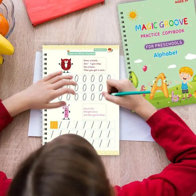 Alt view image 5 of 7 - 16Pcs Grooved Magic Practice Copybook Set Boys Girls Handwriting Book Practice