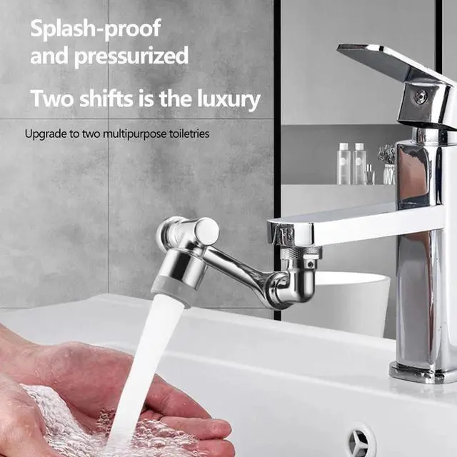 Alt view image 6 of 7 - 2 Pack Universal 1080° Swivel Robotic Arm Swivel Extension Abs Faucet Aerator
