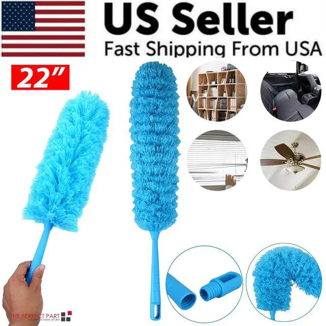 Alt view image 2 of 7 - Microfiber Duster Cleaning Brush Dust Cleaner Bendable Handle Soft Ceiling Fan