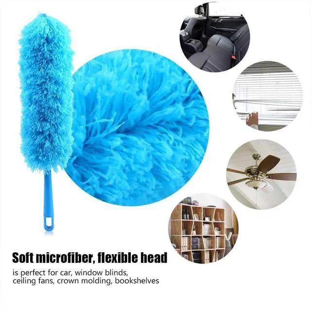 Alt view image 3 of 7 - Microfiber Duster Cleaning Brush Dust Cleaner Bendable Handle Soft Ceiling Fan