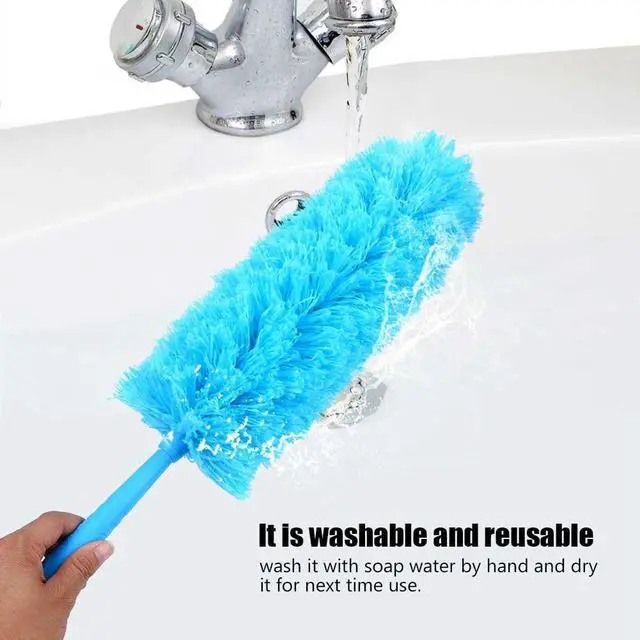 Alt view image 7 of 7 - Microfiber Duster Cleaning Brush Dust Cleaner Bendable Handle Soft Ceiling Fan