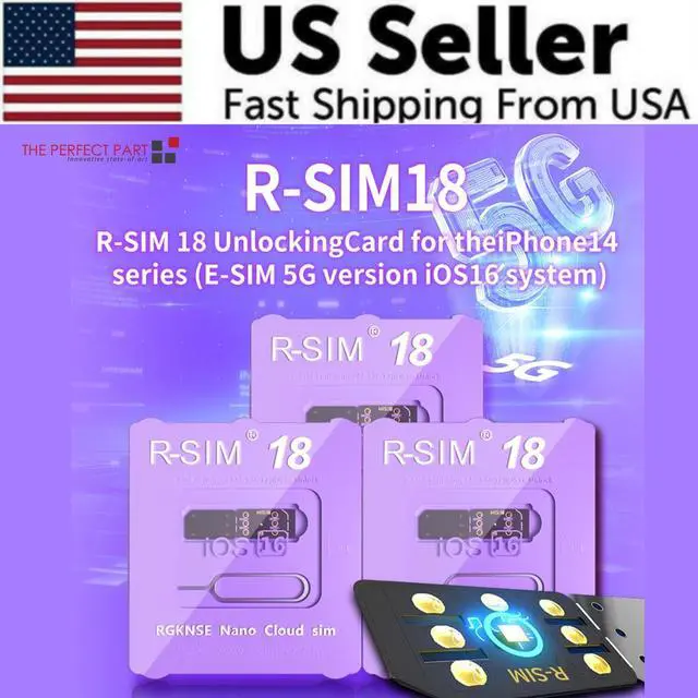 Alt view image 2 of 7 - R-SIM18 RSIM 18 Nano Unlock Card For iPhone 14 Plus 13 12 11 Pro Max X XR iOS 16