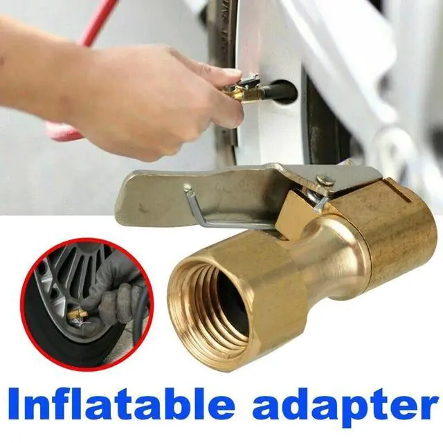 Alt view image 4 of 7 - 4 x Air Chuck Heavy Duty Open Flow Lock On Tire Chuck W/ Clip for Inflator Gauge