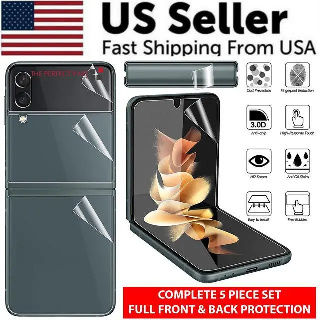 Alt view image 2 of 7 - For Samsung Galaxy Z Flip 3 5G Soft Hydrogel Screen Protector Film/HD Lens Cover
