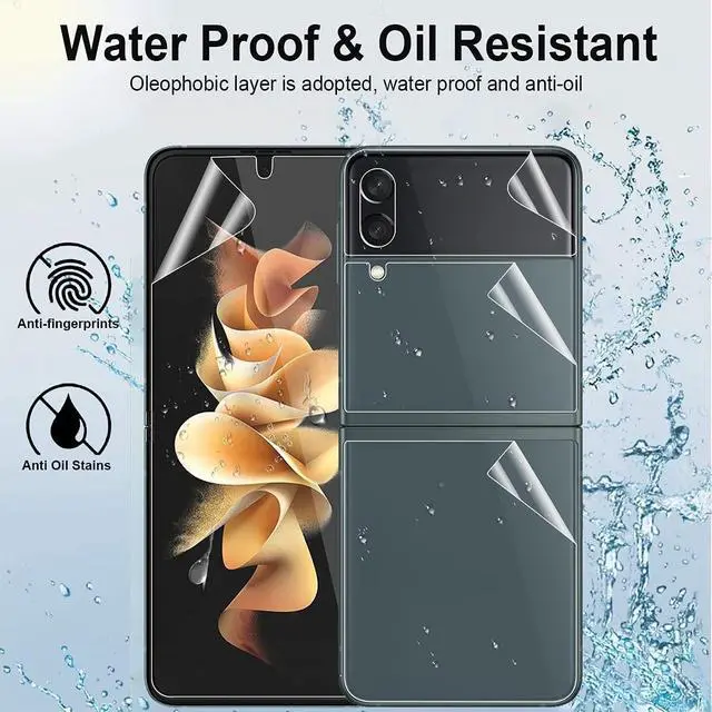 Alt view image 6 of 7 - For Samsung Galaxy Z Flip 3 5G Soft Hydrogel Screen Protector Film/HD Lens Cover