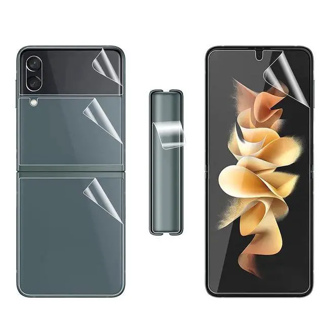 Alt view image 3 of 7 - For Samsung Galaxy Z Flip 3 5G Soft Hydrogel Screen Protector Film/HD Lens Cover