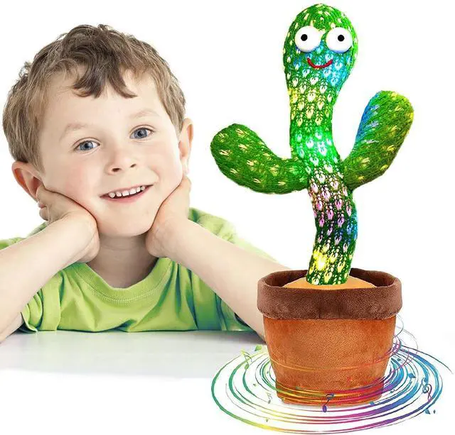 Main image of Dancing Cactus Plush Toy Doll Electronic Recording Shake With Song Funny Gift US