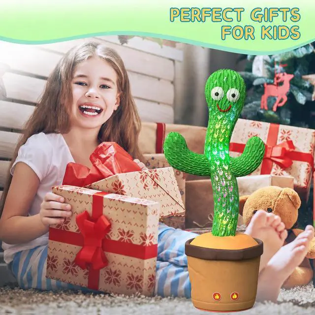 Alt view image 5 of 7 - Dancing Cactus Plush Toy Doll Electronic Recording Shake With Song Funny Gift US