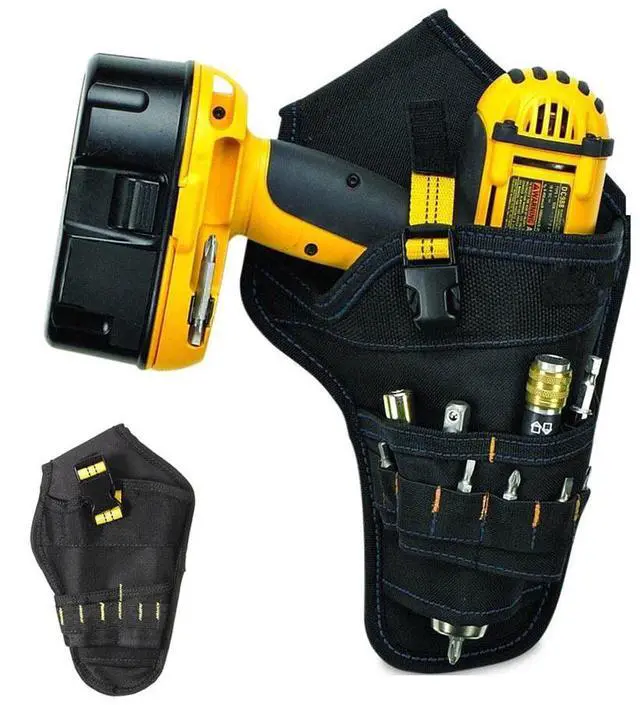 Main image of Heavy Duty Drill Holster Tool Belt Pouch Bit Holder Hanging Waist Bag Drill Tool