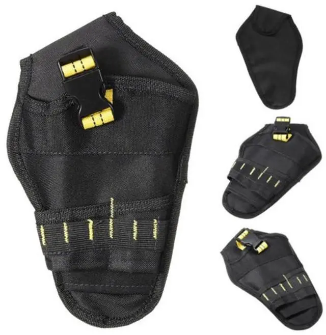 Alt view image 4 of 7 - Heavy Duty Drill Holster Tool Belt Pouch Bit Holder Hanging Waist Bag Drill Tool