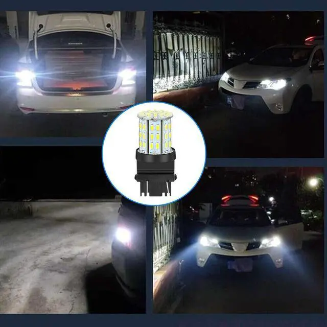Alt view image 5 of 7 - 4X 3157 3156 64SMD LED Reverse Tail Brake Turn Signal DRL Light Bulb 6000K White