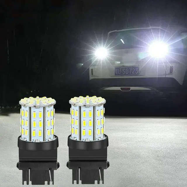 Alt view image 6 of 7 - 4X 3157 3156 64SMD LED Reverse Tail Brake Turn Signal DRL Light Bulb 6000K White