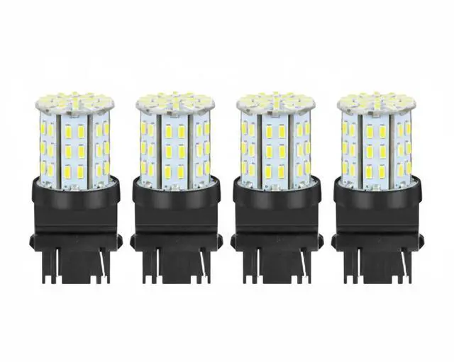 Main image of 4X 3157 3156 64SMD LED Reverse Tail Brake Turn Signal DRL Light Bulb 6000K White