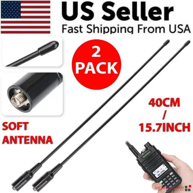 Alt view image 2 of 7 - 2-Pack For Baofeng UV5R UV-82 144/430MHz Dual Band Antenna NA771 SMA Female 10W
