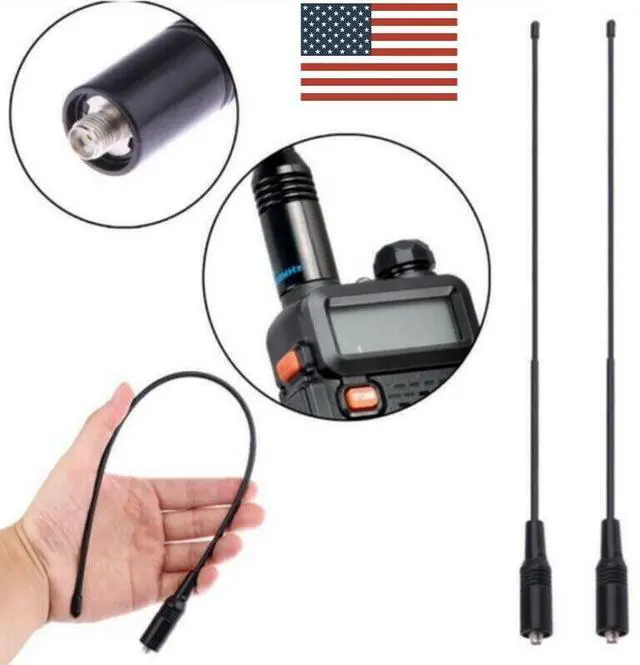Alt view image 4 of 7 - 2-Pack For Baofeng UV5R UV-82 144/430MHz Dual Band Antenna NA771 SMA Female 10W
