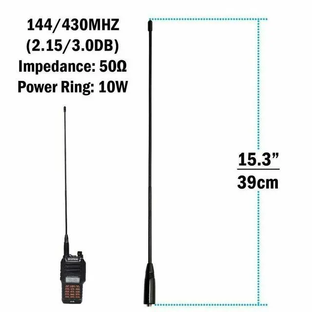 Alt view image 7 of 7 - 2-Pack For Baofeng UV5R UV-82 144/430MHz Dual Band Antenna NA771 SMA Female 10W