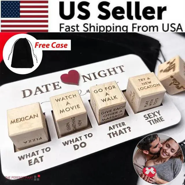Alt view image 2 of 7 - Date Night Dice After Dark Edition Date Night Wooden Dice Game For Couples Fun