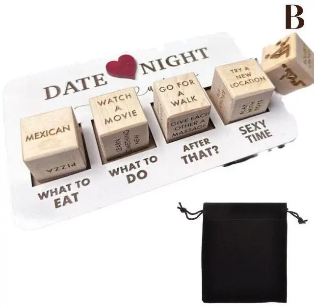 Alt view image 4 of 7 - Date Night Dice After Dark Edition Date Night Wooden Dice Game For Couples Fun
