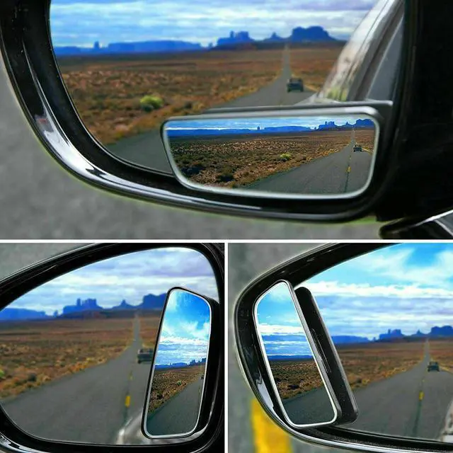 Alt view image 5 of 7 - 2x 360° Stick on Rear View Auxiliary Blind Spot Mirror Wide Angle Car Truck SUV