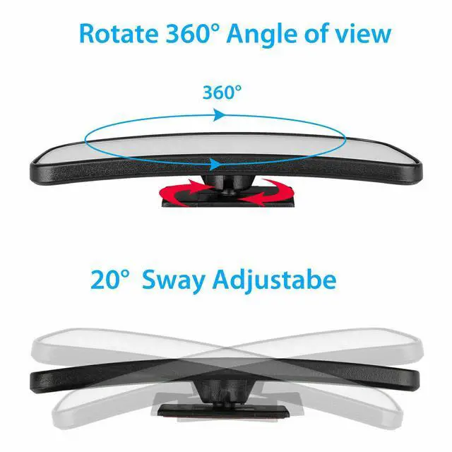 Alt view image 7 of 7 - 2x 360° Stick on Rear View Auxiliary Blind Spot Mirror Wide Angle Car Truck SUV