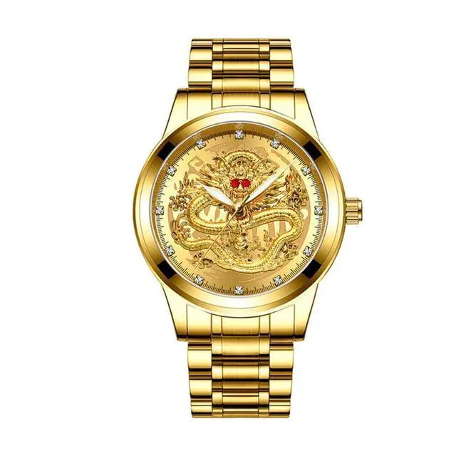 Alt view image 4 of 7 - Business Gift Waterproof Gold Men's Diamond Quartz Watch Classic Stainless Steel