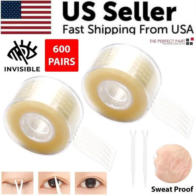 Alt view image 2 of 7 - 1200pcs Invisible Lace Eye Lift Strips Double Eyelid Adhesive Style Tape Sticker