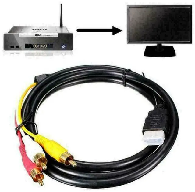Alt view image 6 of 7 - 5FT NEW HDMI Male To 3 RCA Video Audio AV Transmitter Adapter Cable HDTV 1080