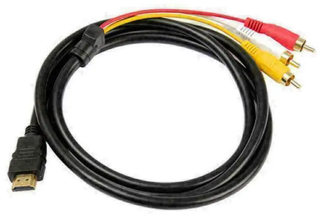 Alt view image 7 of 7 - 5FT NEW HDMI Male To 3 RCA Video Audio AV Transmitter Adapter Cable HDTV 1080